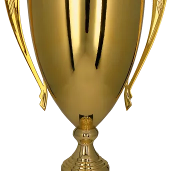 1069C Puchar metalowy złoty h-48cm, d-16cm