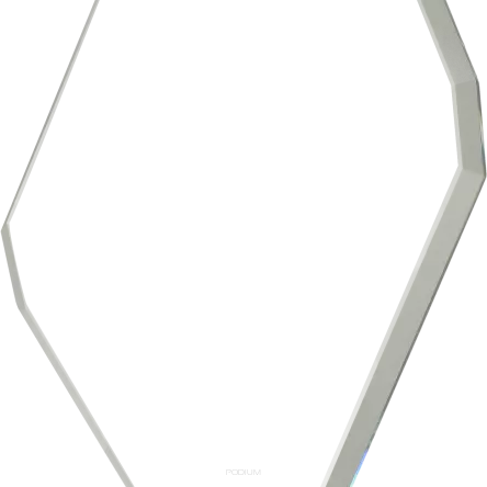 C069 Trofeum szklane h-29cm, grub. 1,9cm