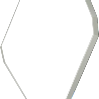 C069 Trofeum szklane h-29cm, grub. 1,9cm