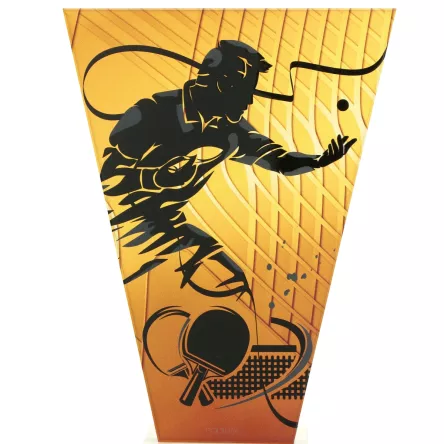 VL1-A/TAB Trofeum szklane na podstawie marmurowej - tenis stołowy h-22,5 cm, grub. 1 cm