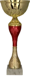9270F Puchar metalowy złoto-czerwony h-22,5cm, d-8cm