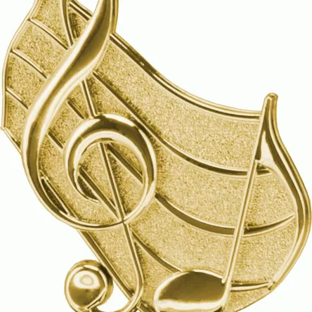 F228/G Figurka plastikowa złota MUZYKA h-12,5 cm