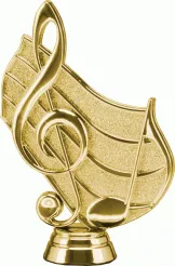 F228/G Figurka plastikowa złota MUZYKA h-12,5 cm