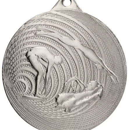MMC3074/S Medal srebrny- Pływanie - medal stalowy d-70mm, grub. 2,5 mm