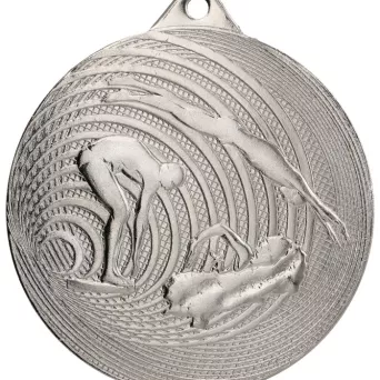 MMC3074/S Medal srebrny- Pływanie - medal stalowy d-70mm, grub. 2,5 mm
