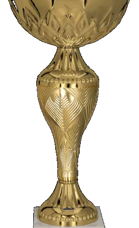 8366D Puchar metalowy złoty h-23,5cm, d-10cm