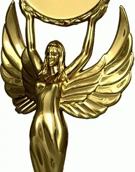 F32/G Figurka plastikowa złota WIKTORIA h-18 cm