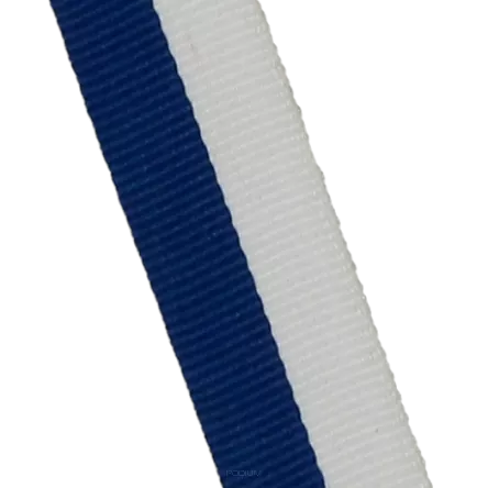 V3-W/BL Wstążka 20 mm - biało-niebieska bez karabińczyka 22 mm