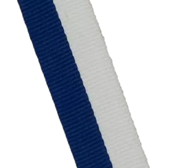 V3-W/BL Wstążka 20 mm - biało-niebieska bez karabińczyka 22 mm