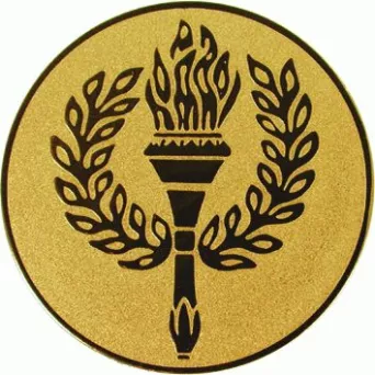 D1-A40 emblemat złoty ZNICZ OLIMPIJSKI d-25 mm