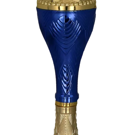 9269A Puchar metalowy złoto-niebieski h-34,5cm, d-14cm