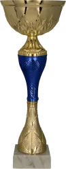 9269A Puchar metalowy złoto-niebieski h-34,5cm, d-14cm