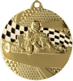 MMC8350/G Medal złoty gokart- medal stalowy R- 50 mm, T- 2 mm