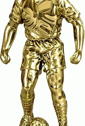 F24/G Figurka plastikowa złota PIŁKA NOŻNA h-13 cm