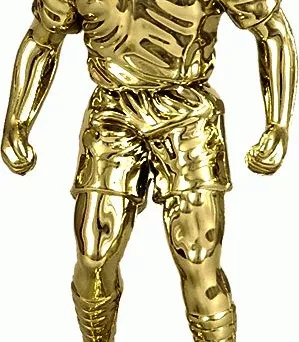 F24/G Figurka plastikowa złota PIŁKA NOŻNA h-13 cm