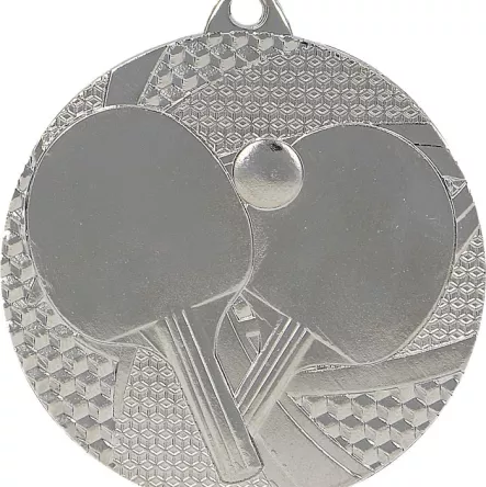 MMC7750/S Medal srebrny- tenis stołowy - medal stalowy R- 50 mm, T- 2 mm
