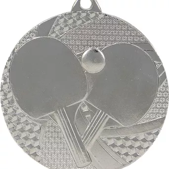 MMC7750/S Medal srebrny- tenis stołowy - medal stalowy R- 50 mm, T- 2 mm