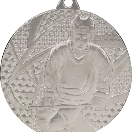MMC6750/S Medal srebrny- hokej - medal stalowy R- 50 mm, T- 2 mm