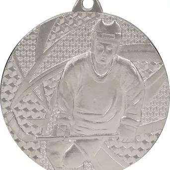 MMC6750/S Medal srebrny- hokej - medal stalowy R- 50 mm, T- 2 mm