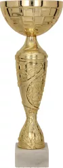 9098B Puchar metalowy złoty h-36 cm, R-140 mm