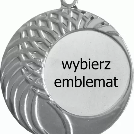 MMC1040/S medal srebrny d-40 mm z miejscem na emblemat d-25 mm