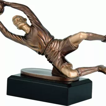 TPFR863/BR figurka odlewana brązowa  PIŁKA NOŻNA h-14,5 cm