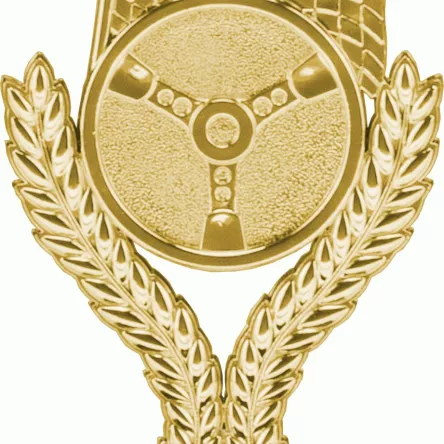 F229/G Figurka plastikowa złota MOTORYZACJA h-12,5 cm