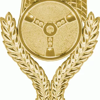 F229/G Figurka plastikowa złota MOTORYZACJA h-12,5 cm