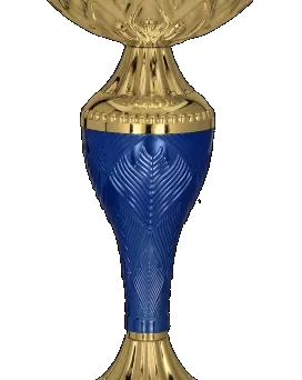 8369B Puchar metalowy złoto-niebieski h-27,5cm, d-12cm
