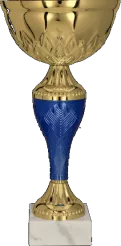 8369C Puchar metalowy złoto-niebieski h-25cm, d-12cm