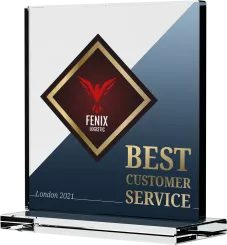 G045 Trofeum szklane h-20cm, grub. 1,5cm