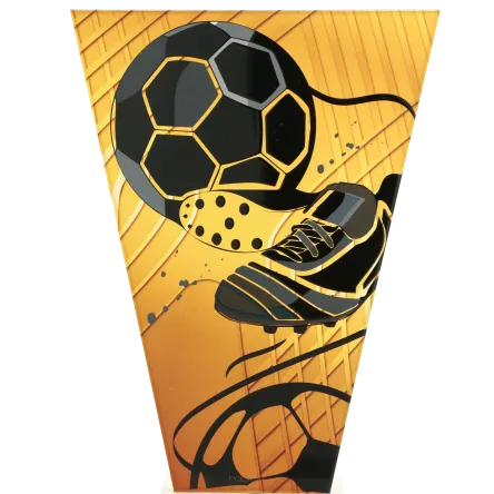 VL1-D/SOC3 Trofeum szklane na podstawie marmurowej - piłka nożna h-15 cm, grub. 1 cm