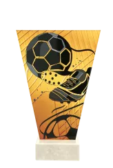 VL1-D/SOC3 Trofeum szklane na podstawie marmurowej - piłka nożna h-15 cm, grub. 1 cm
