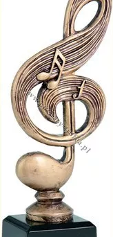 RTY3859C/BR Figurka odlewana MUZYKA h-17,5cm