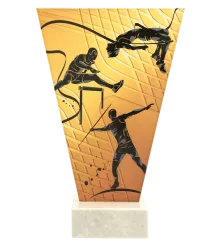 VL1-A/ATH Trofeum szklane na podstawie marmurowej - lekkoatletyka h-22,5 cm, grub. 1 cm