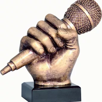 RFST2074-14/BR figurka odlewana brązowa MUZYKA h-14 cm