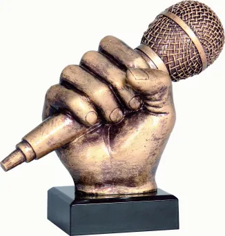 RFST2074-14/BR figurka odlewana brązowa MUZYKA h-14 cm