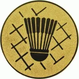D2-A45 emblemat złoty BADMINTON d-50 mm