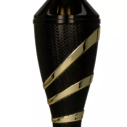 4209D Puchar metalowy złoto-czarny h-30 cm, d-10cm