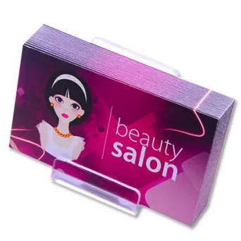 Wizytówki 90 mm x 50 mm, kreda mat 350g, niefoliowane, dwustronnie kolorowe