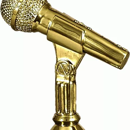 F174/G Figurka plastikowa złota MUZYKA h-8 cm