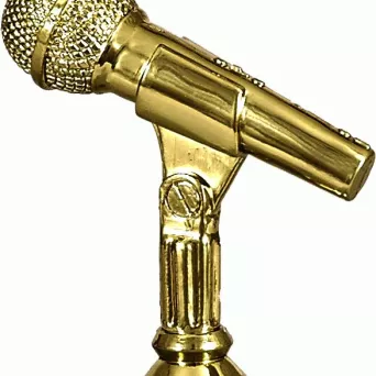 F174/G Figurka plastikowa złota MUZYKA h-8 cm