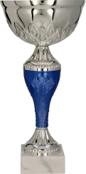 8367B Puchar metalowy srebrno-niebieski h-27,5cm, d-12cm