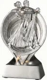RS1801 figurka odlewana złoto-srebrna  TANIEC h-15,5 cm
