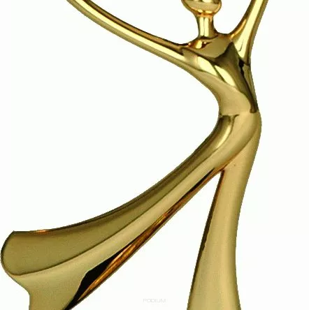 F198/G Figurka plastikowa złota TANIEC h-16 cm