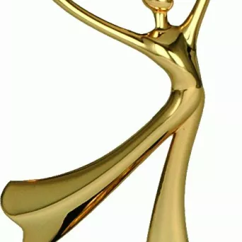 F198/G Figurka plastikowa złota TANIEC h-16 cm