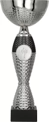 8347D Puchar srebrno-czarny h-24 cm, d-10 cm