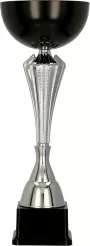 7242B Puchar czarno-srebrny h-38 cm, d-14 cm