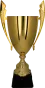 1069B Puchar metalowy złoty h-54cm, d-18cm