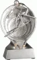 RS2001 figurka odlewana złoto-srebrna  NARCIARSTWO h-15,5 cm